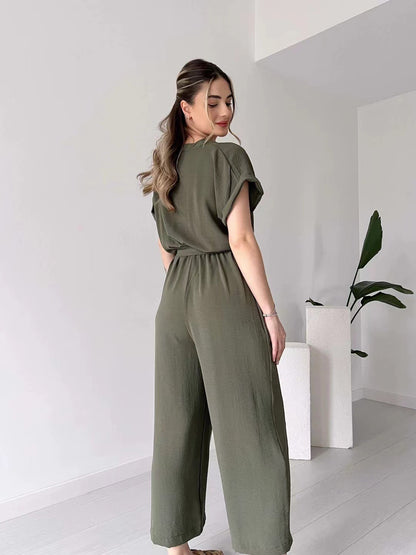 V-neck Jumpsuit