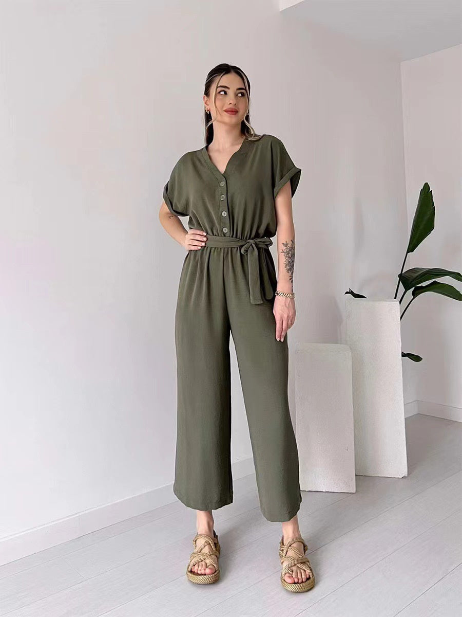 V-neck Jumpsuit