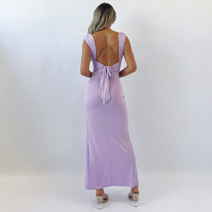 Slim Dress With Back Tie