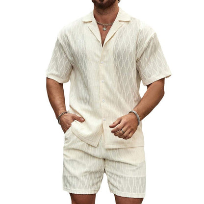 Casual Two Pieces Shirt And Shorts