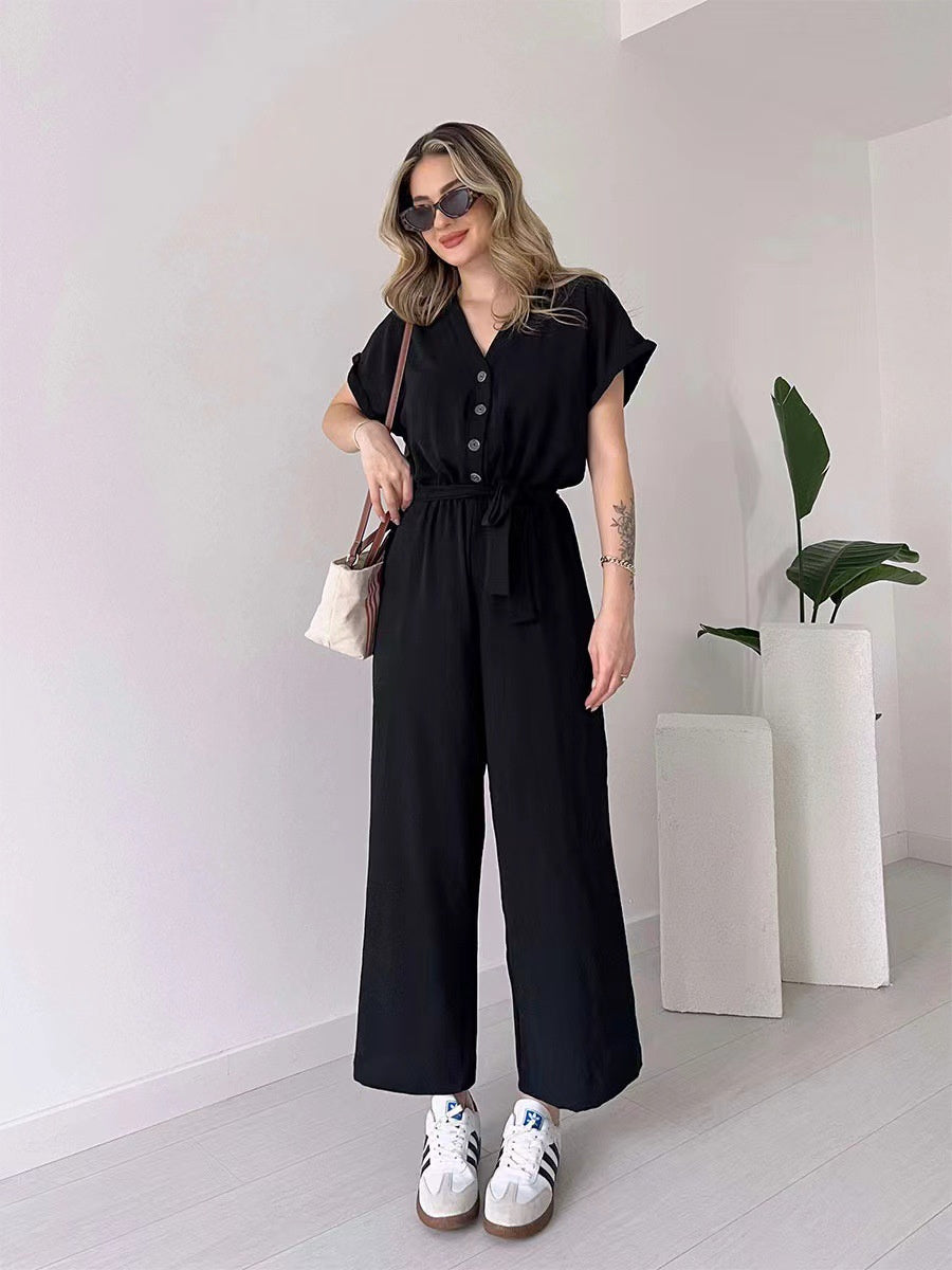 V-neck Jumpsuit