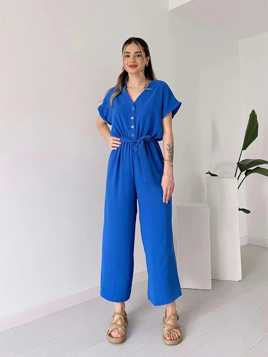 V-neck Jumpsuit