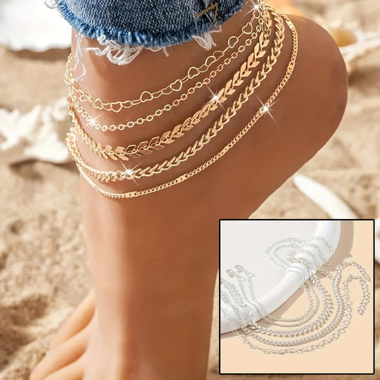 5Pcs Ankle Chain