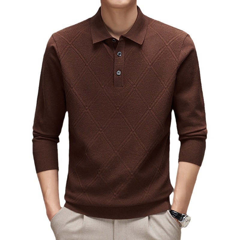 Polo Collar Long Sleeve Sweater