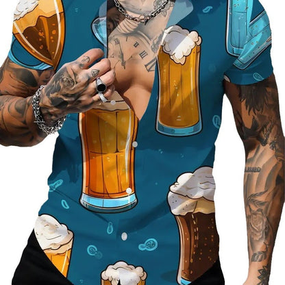 Personalized Beer Short-sleeved Shirt