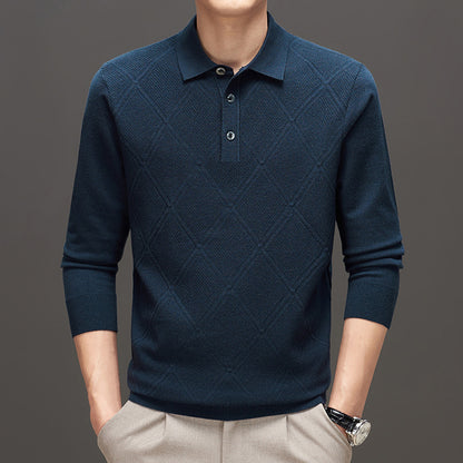 Polo Collar Long Sleeve Sweater