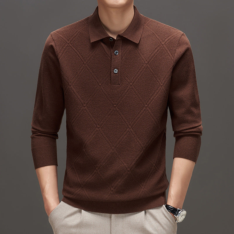 Polo Collar Long Sleeve Sweater