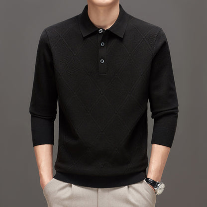 Polo Collar Long Sleeve Sweater