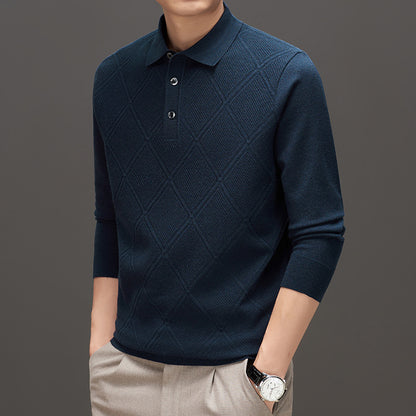 Polo Collar Long Sleeve Sweater