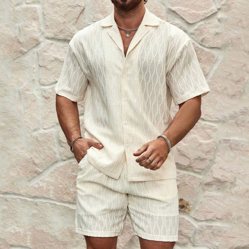 Casual Two Pieces Shirt And Shorts