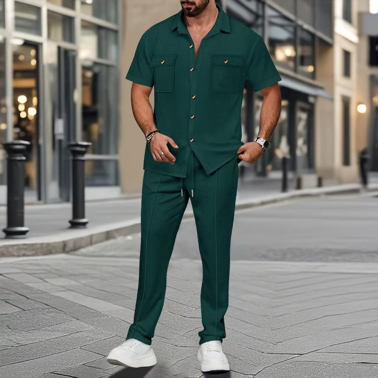 Short Sleeve W Pants Two-piece Set