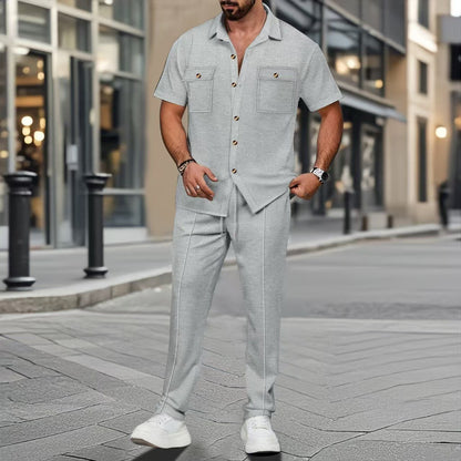 Short Sleeve W Pants Two-piece Set