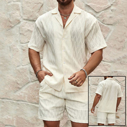 Casual Two Pieces Shirt And Shorts